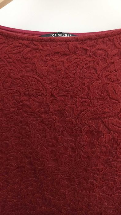 dopasowana sukienka damska bordo rozm. 38 Top Secret