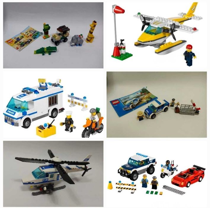 Конструктор Лего Игровой набор Полицейская машина Вертолет