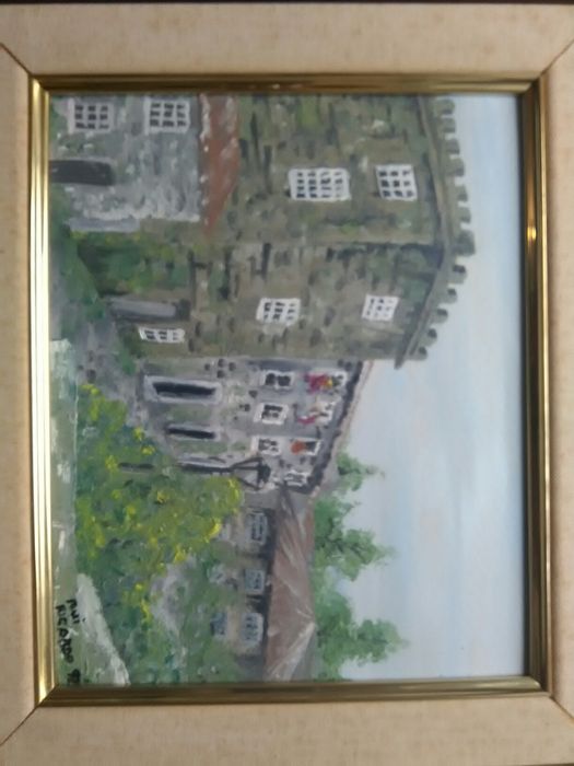 2 Pinturas a óleo e pastel como novas com moldura assinadas
