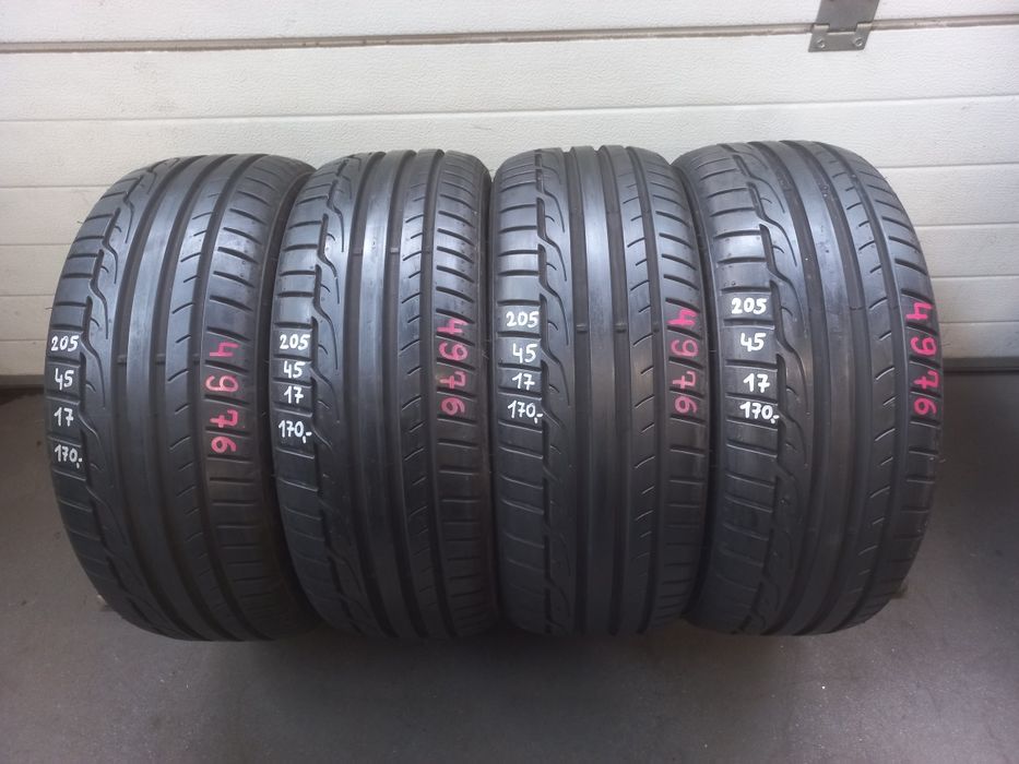 Opony letnie Dunlop 205/45/17 88W - JAK NOWE!