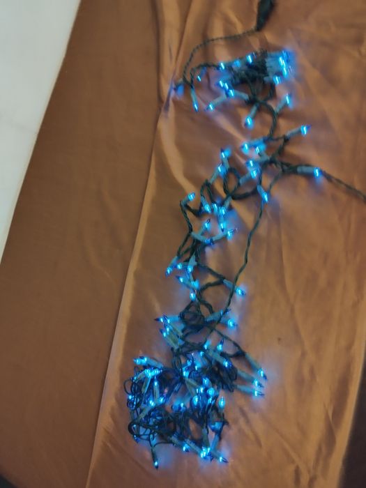 Lampki choinkowe Niebieskie retro