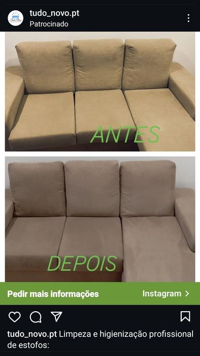Higienização de estofos