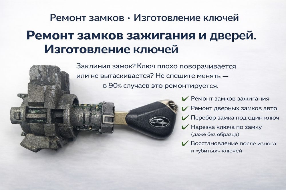 Ремонт замка зажигания авто | Восстановление, замена, без замены ключе