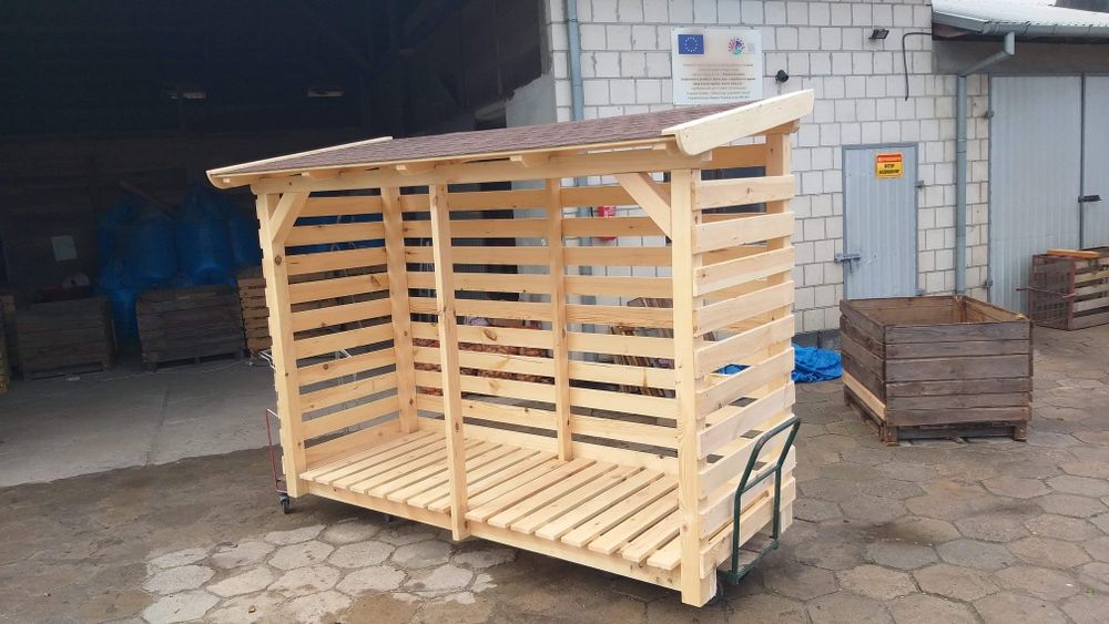 Drewutnia wiata składzik na drewno lub kosze