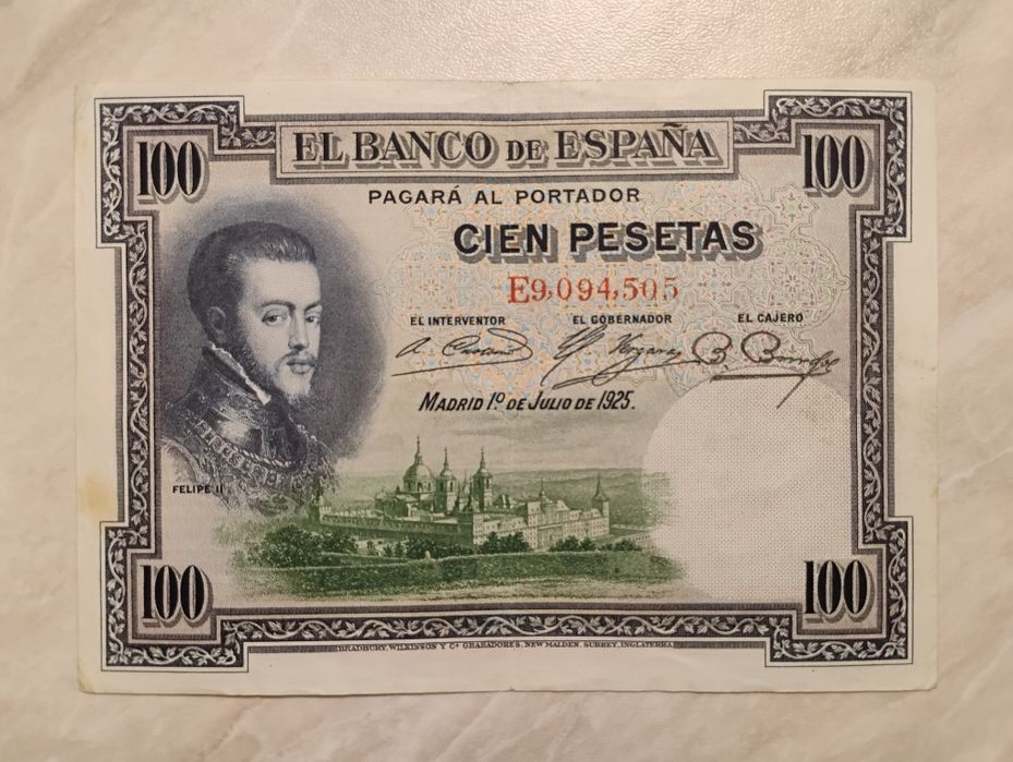 Banknot Hiszpania - 100 peset z 1925 r.