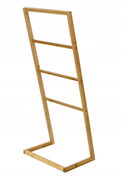 WIESZAK drewniany na ręczniki 4 poziomy bambus 98cm