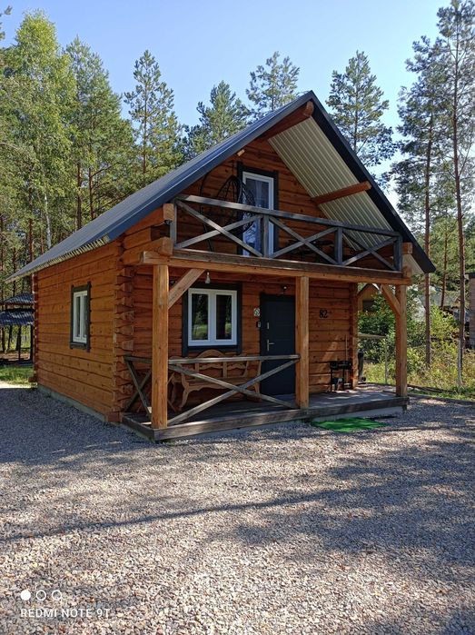 Domek letniskowy do wynajęcia z bali drewnianych na Roztoczu