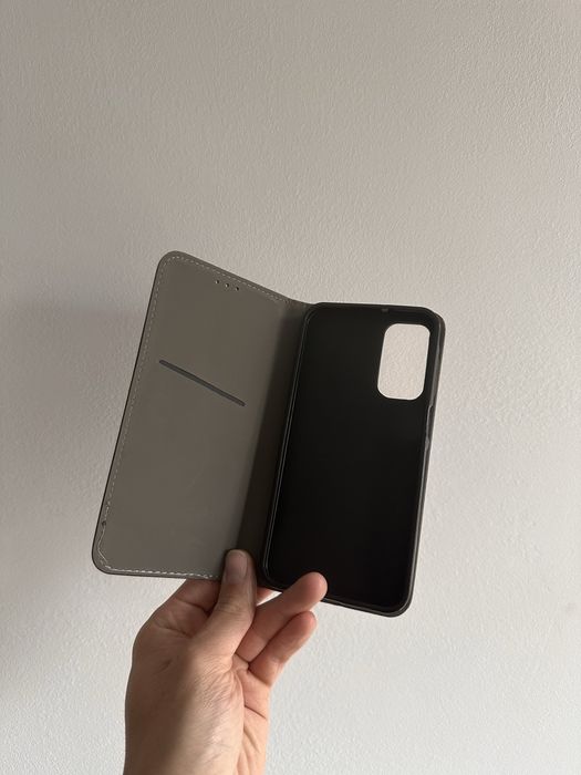 Etui Zamykane czarne + SZKŁO do Samsung Galaxy A15 4G / 5G