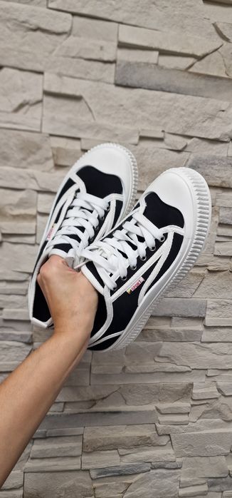 Trampki tenisowki damskie czarno białe 39
