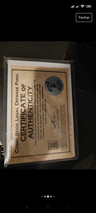 Sin City the hard goodbye assinado por Frank Miller com certificado