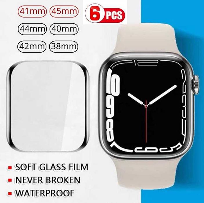 Гідрогелева плівка годинник 3шт\6шт Apple Watch Mi Band смарт-годинники