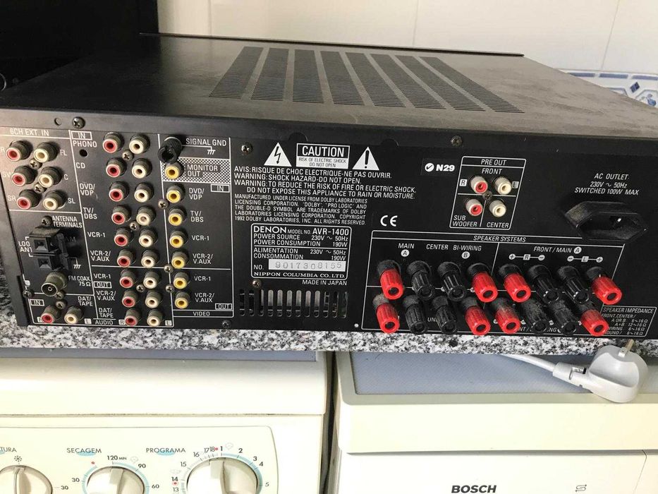 amplificador denonAVR-1400 COM TELECOMANDO