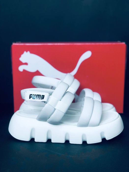 Женские мягкие босоножки Puma / размер 37 41 / мягкие стильные сандали / белые женские босоножки / Пума босоножки / последние размеры / скидка