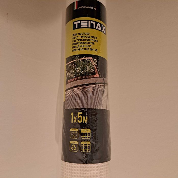 Malha plástica quadrada 5mm 1x5m branco Tenax