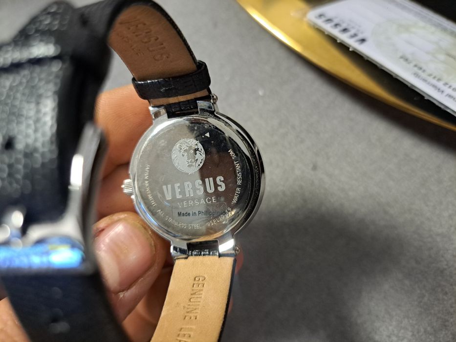 Nowy Zegarek versace versus damski srebrny czarny pasek mały oryginaln