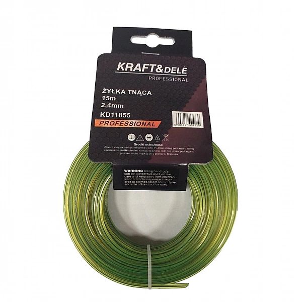 Żyłka Do Kosy, Podkaszarek Skręcana 15M 2,4Mm² #