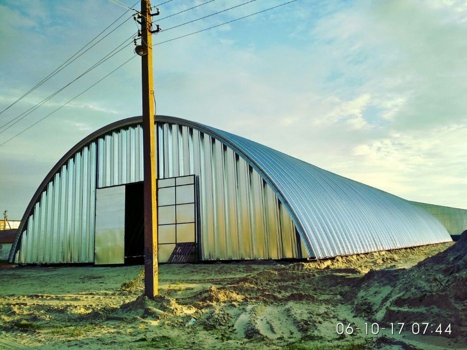 Аркові ангари. Зерносховища. Склади. Навіси.