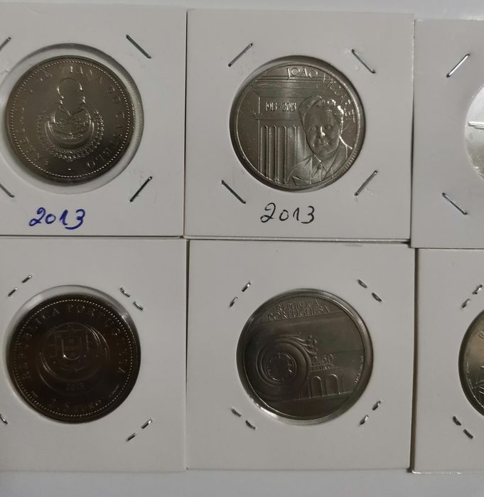 Conjunto das 6 moedas 2,5€ coleção UNC  - Portugal 2013