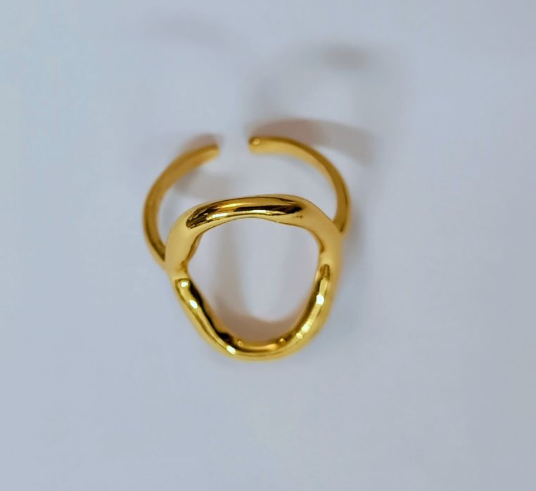 Anel ajustável dourado