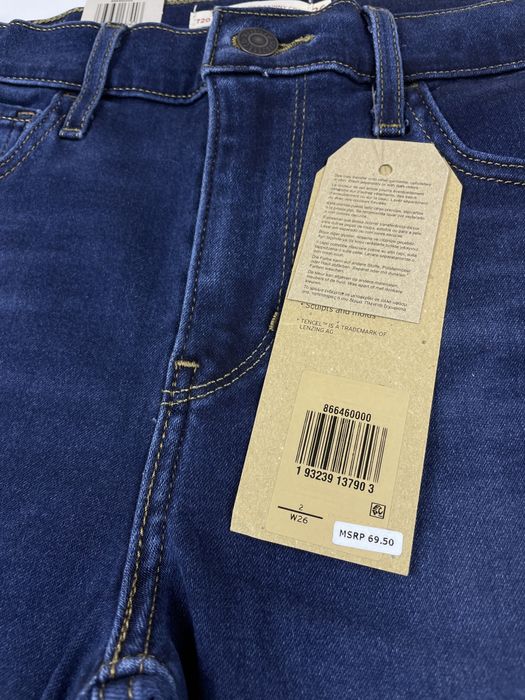 720 26 27 28 29 30 31 32 Levis синие женские джинсы на высокой посадке