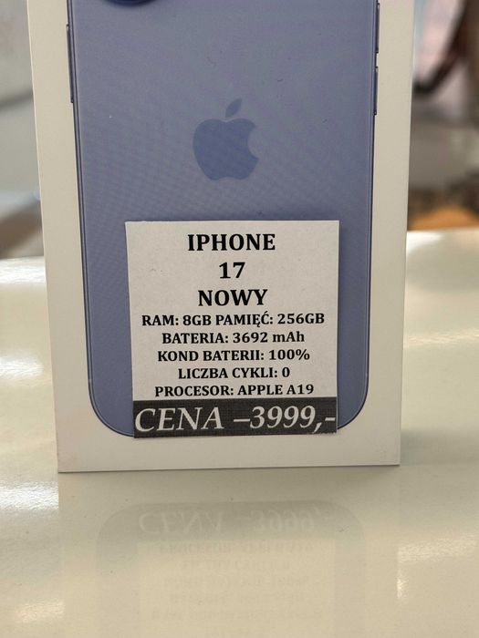 iPhone 17 256GB NOWY Topcase Vivo *Raty 0%