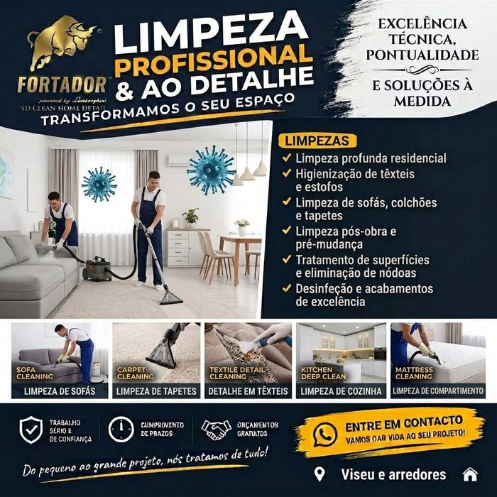 Limpeza ao Detalhe de Casas e Estofos a Vapor