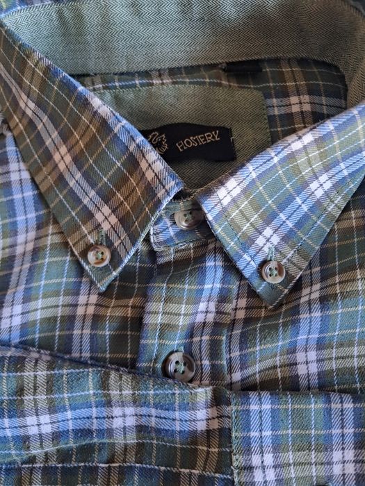Camisa de Homem a Xadrez Hosiery (T-2) – Verde e Azul