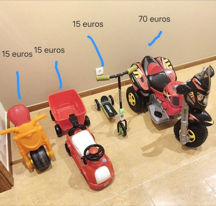 Mota eléctrica criança + trotinete