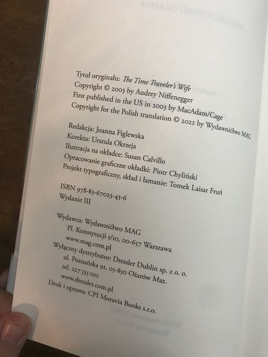 Książka „Miłość ponad czasem” stan ideaalny , szybka wysyłka