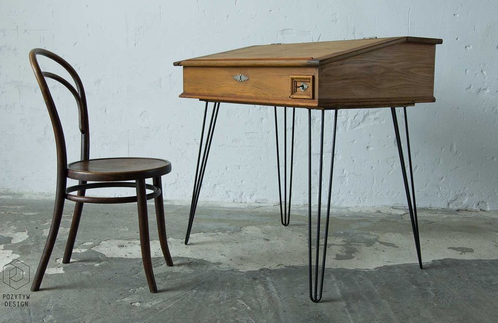 Biurko vintage antyk drewniane retro konsola