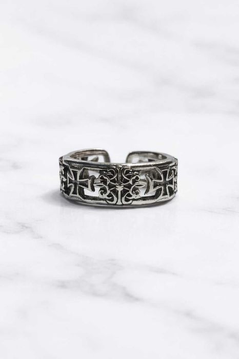 Srebrny pierścionek Chrome Hearts style  gotycki / unisex