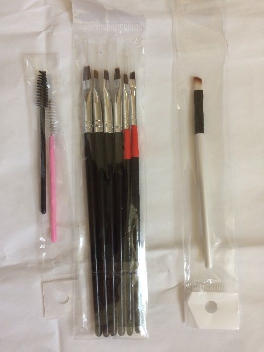 Pędzelki do żelu i zdobień panokci, szczoteczka spiralka plus gratis
