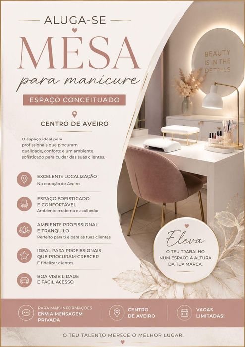 Mesa de unhas aluguer