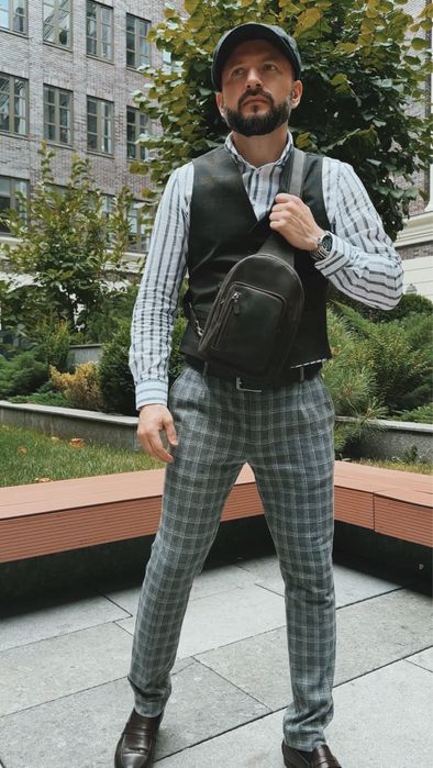 Чоловіча шкіряна сумка на подарунок для чоловіка чоловіку подарок