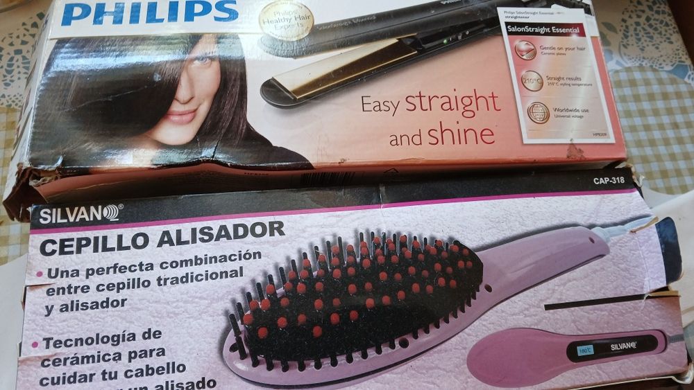 Placa e escova alisador