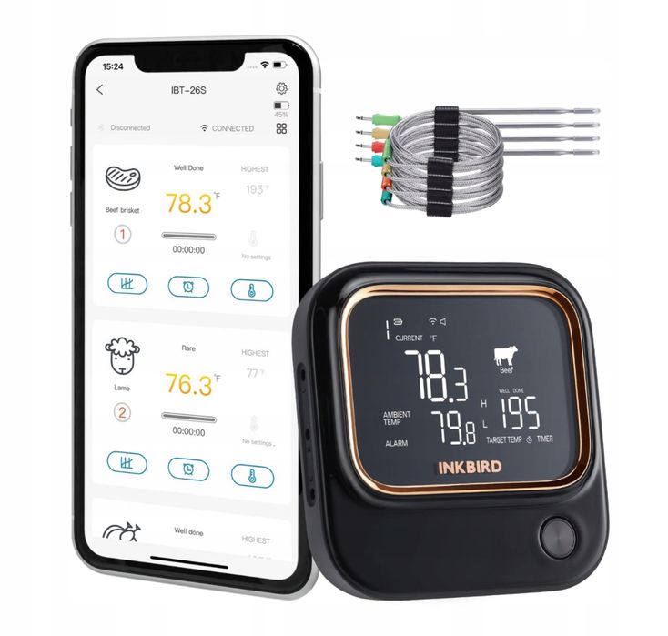 INKBIRD IBT-26S-5G Termometr Do Mięsa WIFI Bluetooth