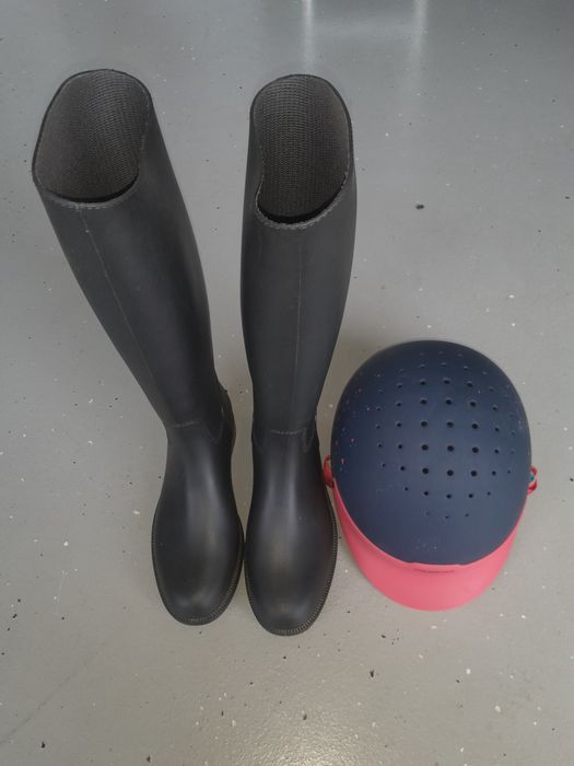 Buty jeździeckie do jazdy konnej kask jeździecki toczek