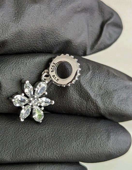 Pandora квітка шарм підвіска Блискучій Гербарій