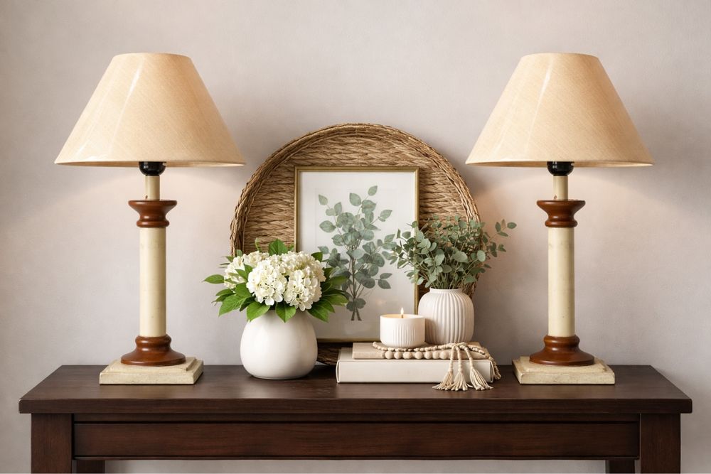 Conjunto candeeiros de mesa