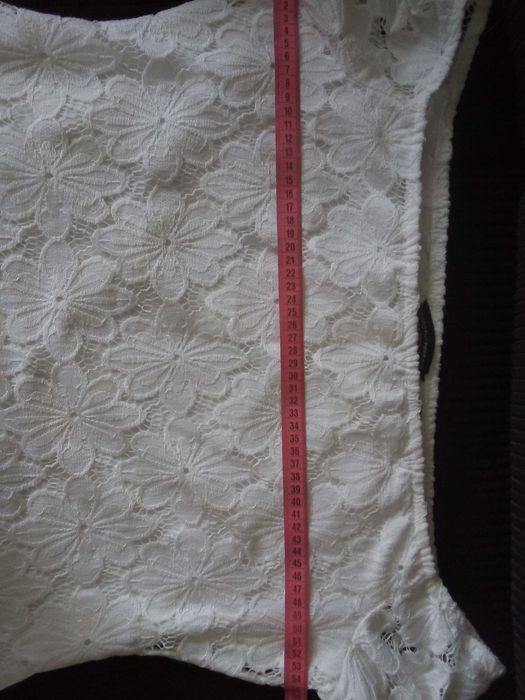 biała bluzka hiszpanka dorothy perkins 46 koronka