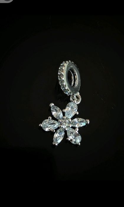 Pandora квітка шарм підвіска Блискучій Гербарій