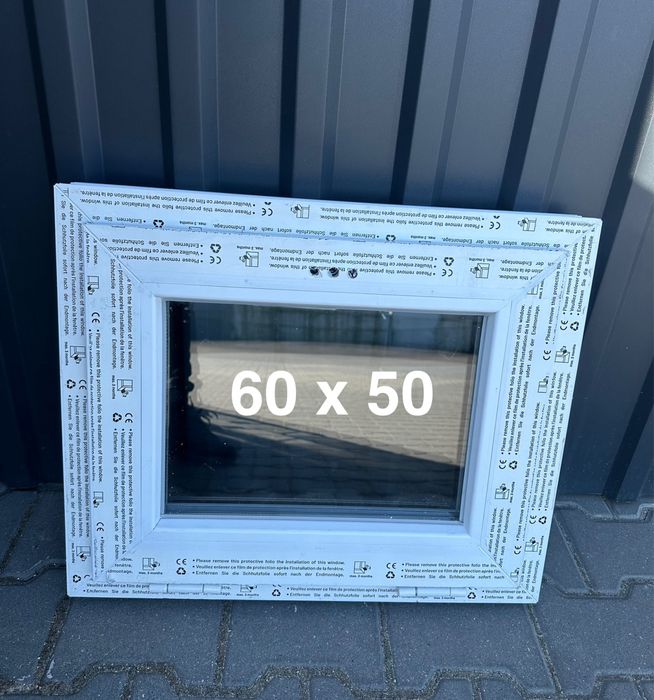 Okno PCV nowe 50 x 40, białe, dostępne od ręki! Inne rozmiary,kolory