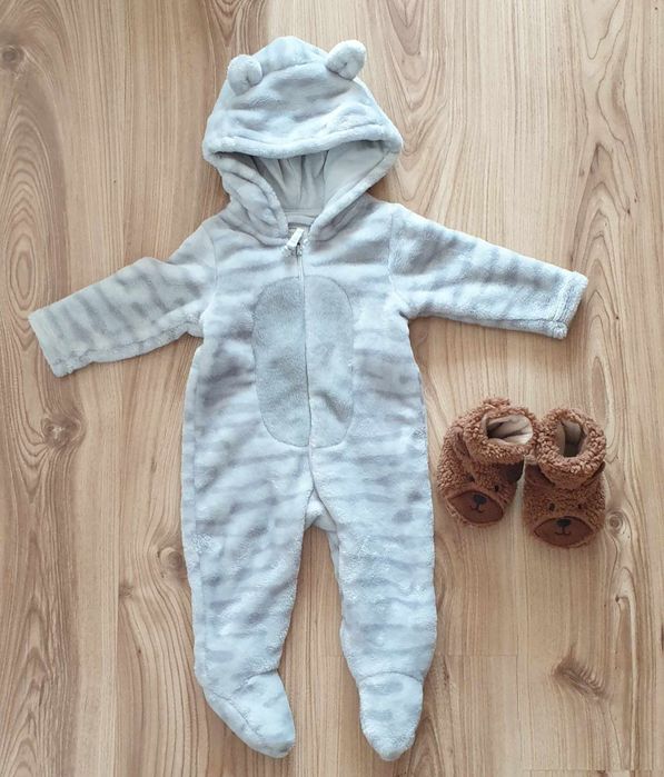 Kombinezon ocieplany roz.62 chłopiec Cool Club smyk + buciki papcie