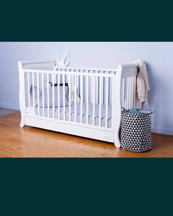 Łóżeczko niemowlęce dziecięce Troll Romantica 140x90 barierka materac