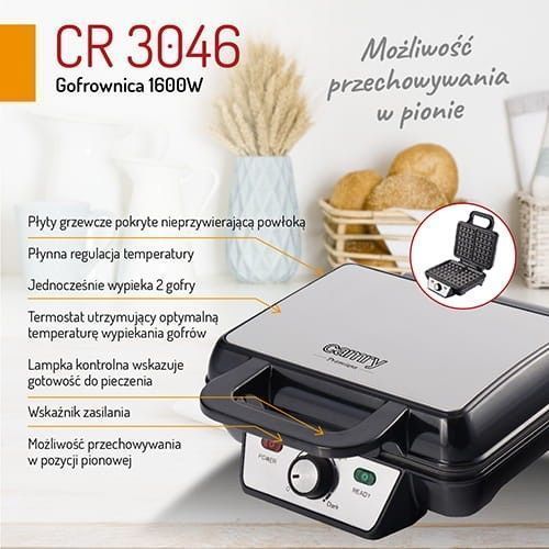 Gofrownica 1600W Camry Cr 3046