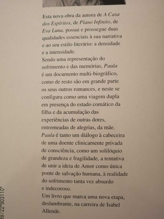 Livro Isabel Allende :  Paula  - Valor já com envio