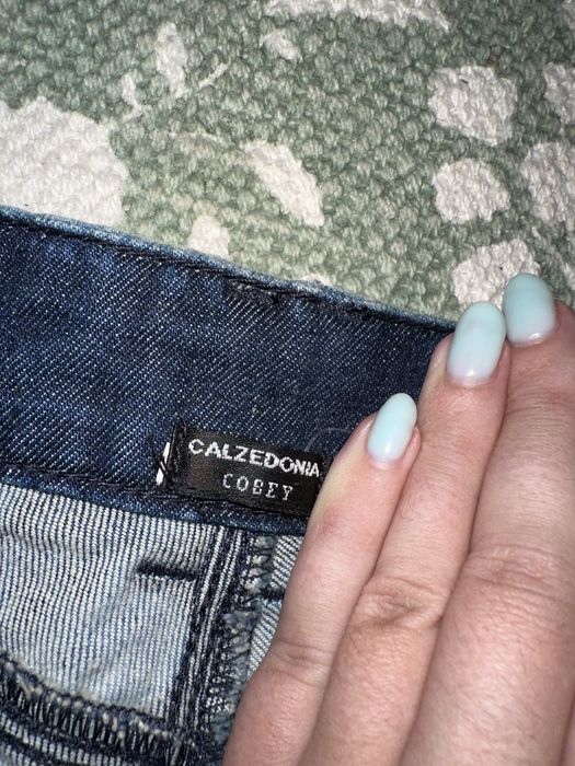 Calções ganga com brilhantes na lateral Calzedonia