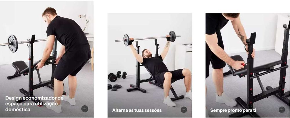 Banco Corenght de Musculação Supino Suportes de Barra Dobráveis