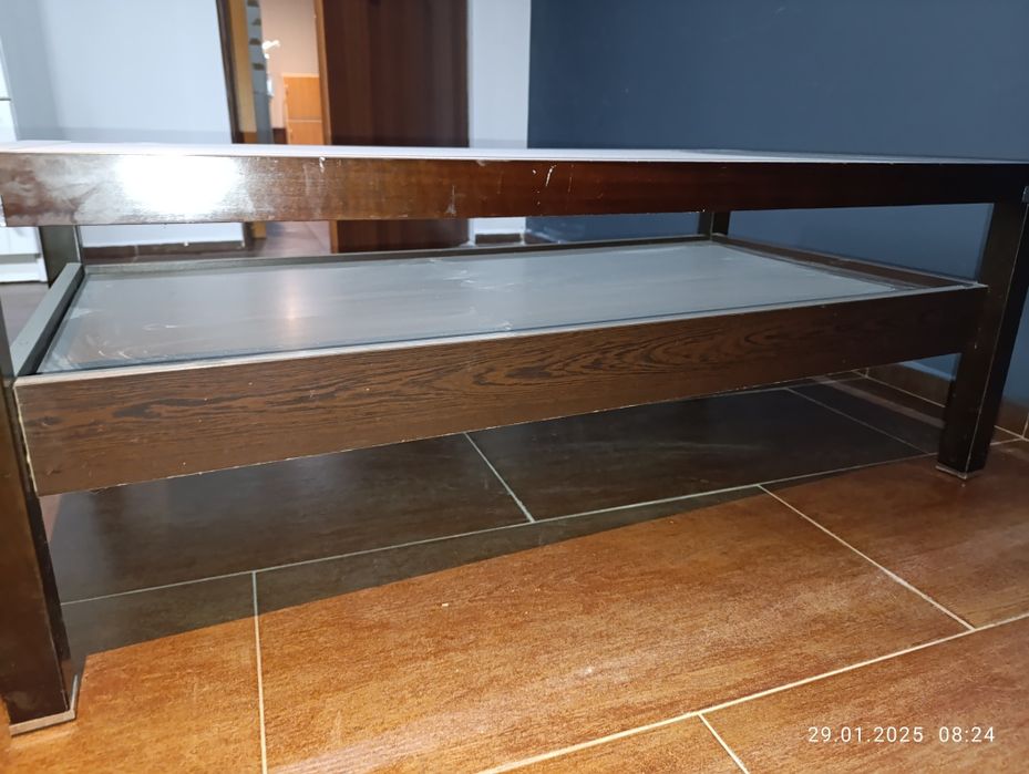 Ława stolik kawowy szkło venge