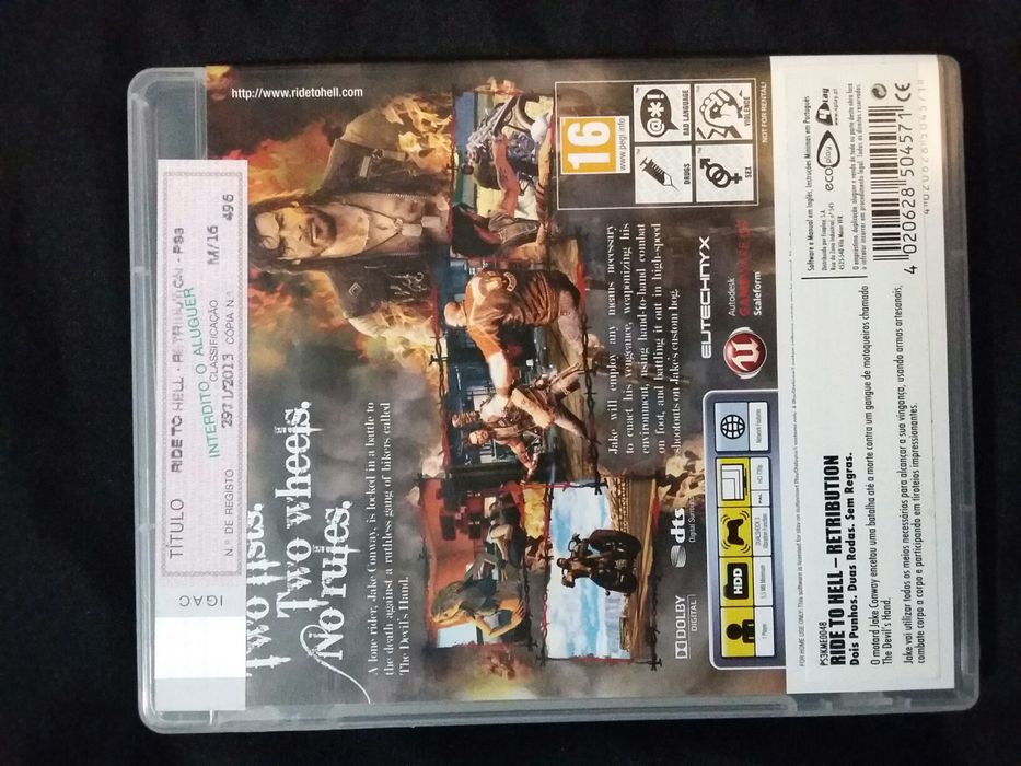 Jogo PS3 Ride to Hell - Retribution novo (apenas foi experimentado)